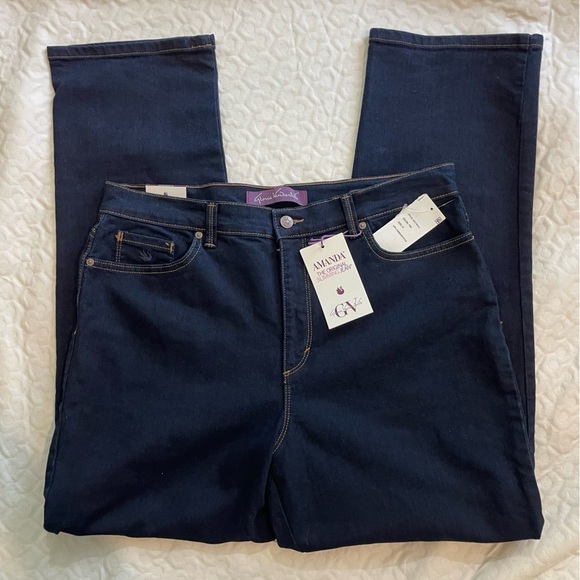 NWT Gloria Vanderbilt Amanda Blue Jeans Sliming Rinse Nior Plus Size 16 Women’s - Picture 4 of 11